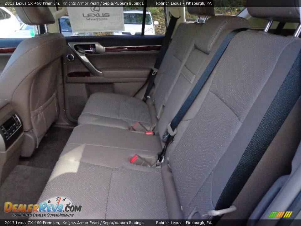 2013 Lexus GX 460 Premium Knights Armor Pearl / Sepia/Auburn Bubinga Photo #11