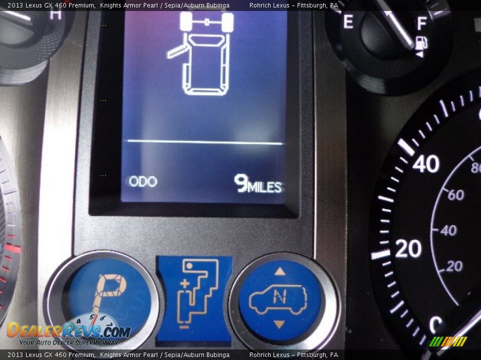 2013 Lexus GX 460 Premium Knights Armor Pearl / Sepia/Auburn Bubinga Photo #19