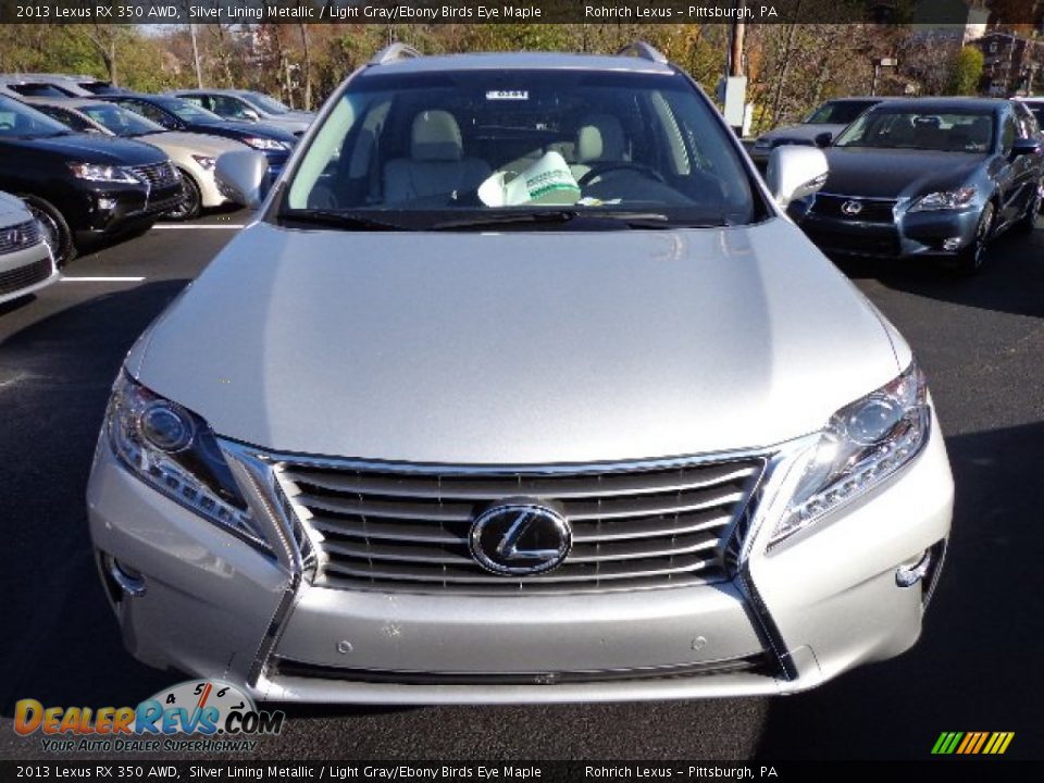 2013 Lexus RX 350 AWD Silver Lining Metallic / Light Gray/Ebony Birds Eye Maple Photo #5