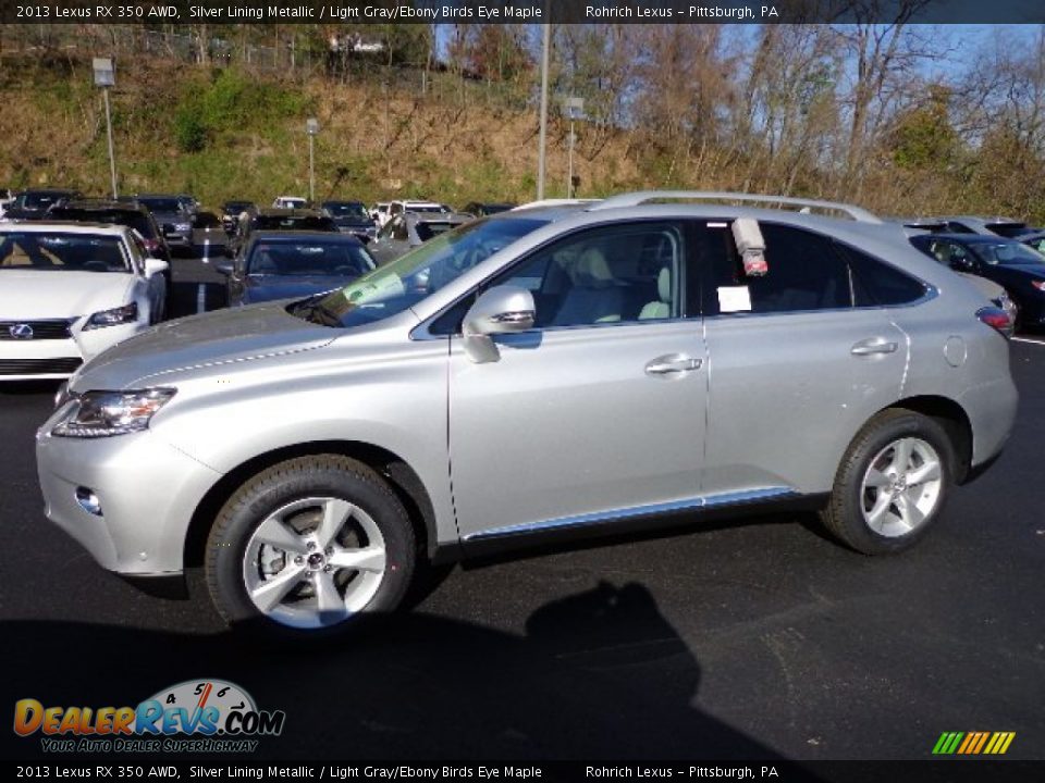 2013 Lexus RX 350 AWD Silver Lining Metallic / Light Gray/Ebony Birds Eye Maple Photo #6