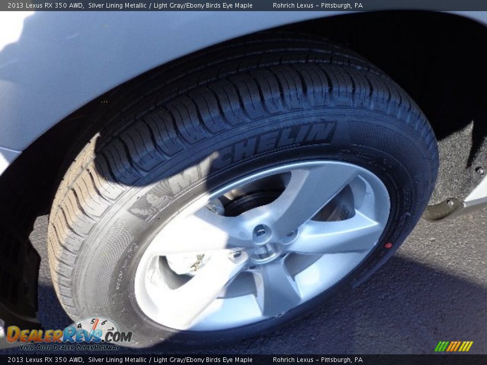 2013 Lexus RX 350 AWD Silver Lining Metallic / Light Gray/Ebony Birds Eye Maple Photo #7