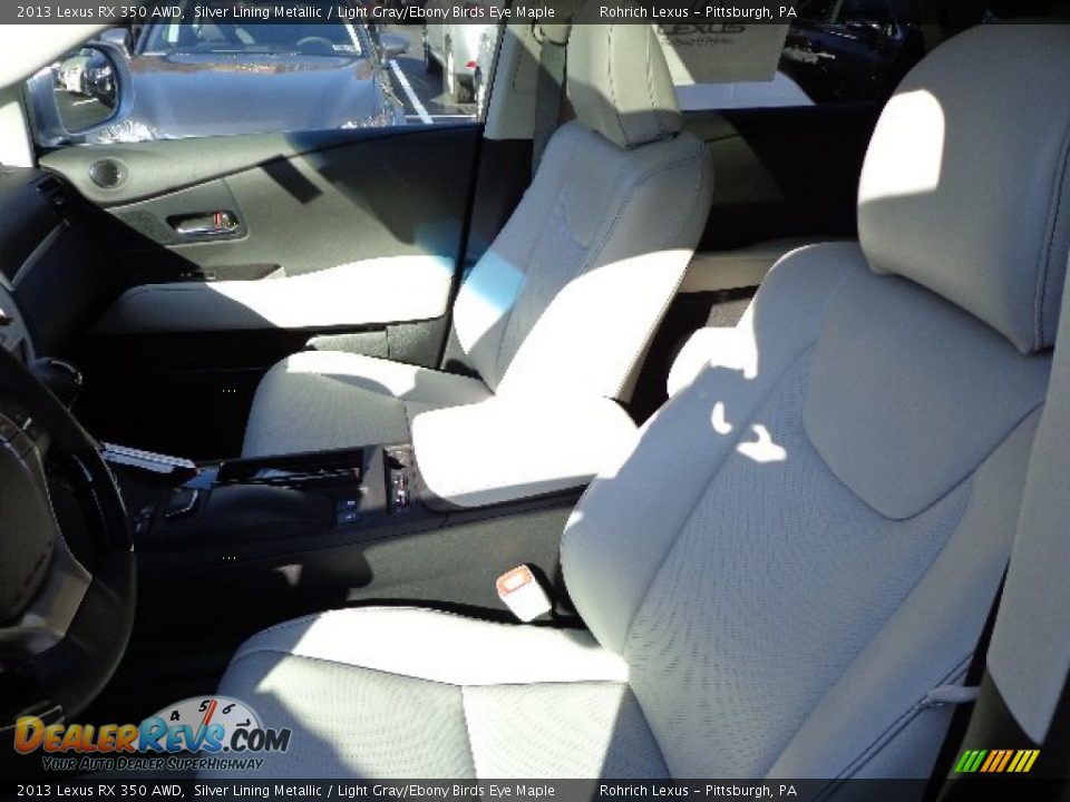2013 Lexus RX 350 AWD Silver Lining Metallic / Light Gray/Ebony Birds Eye Maple Photo #8
