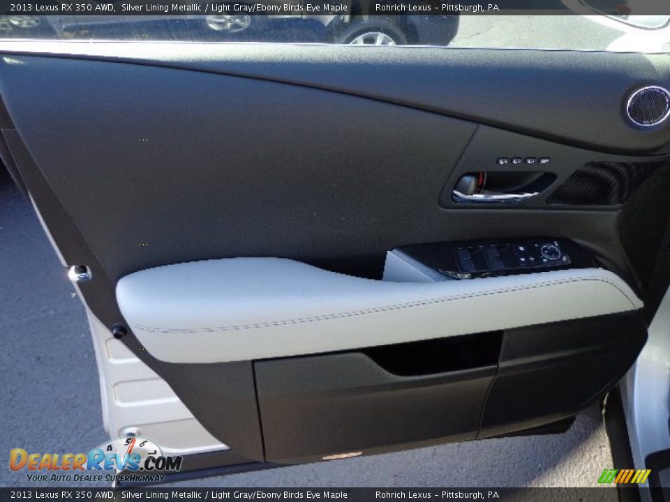 2013 Lexus RX 350 AWD Silver Lining Metallic / Light Gray/Ebony Birds Eye Maple Photo #12