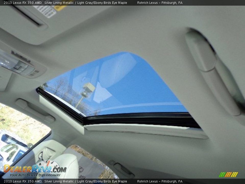 2013 Lexus RX 350 AWD Silver Lining Metallic / Light Gray/Ebony Birds Eye Maple Photo #13