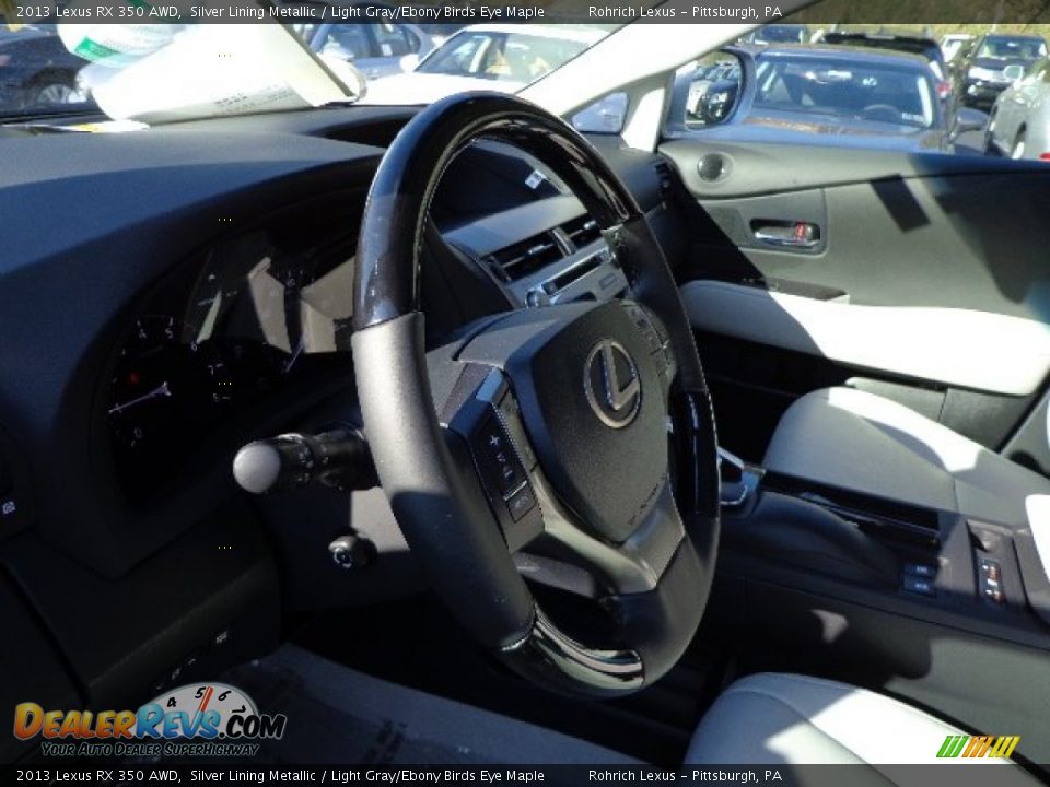 2013 Lexus RX 350 AWD Silver Lining Metallic / Light Gray/Ebony Birds Eye Maple Photo #17