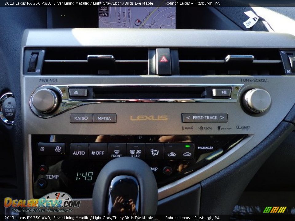 2013 Lexus RX 350 AWD Silver Lining Metallic / Light Gray/Ebony Birds Eye Maple Photo #18