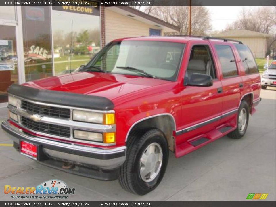 1996 Chevrolet Tahoe LT 4x4 Victory Red / Gray Photo #19