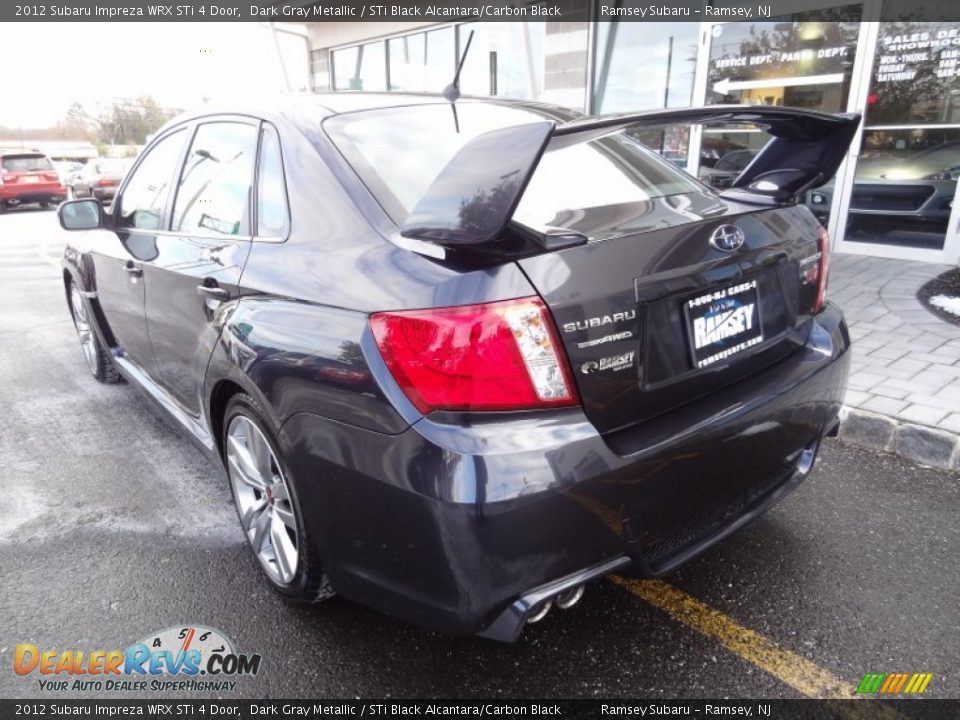 2012 Subaru Impreza WRX STi 4 Door Dark Gray Metallic / STi Black Alcantara/Carbon Black Photo #5