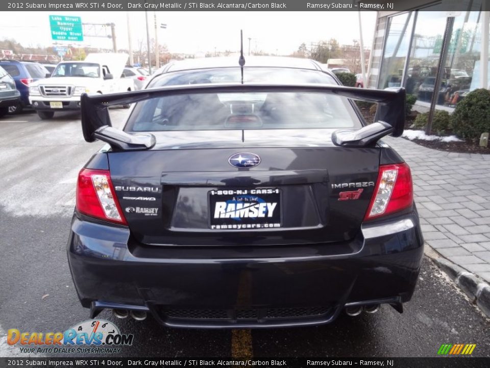 2012 Subaru Impreza WRX STi 4 Door Dark Gray Metallic / STi Black Alcantara/Carbon Black Photo #6