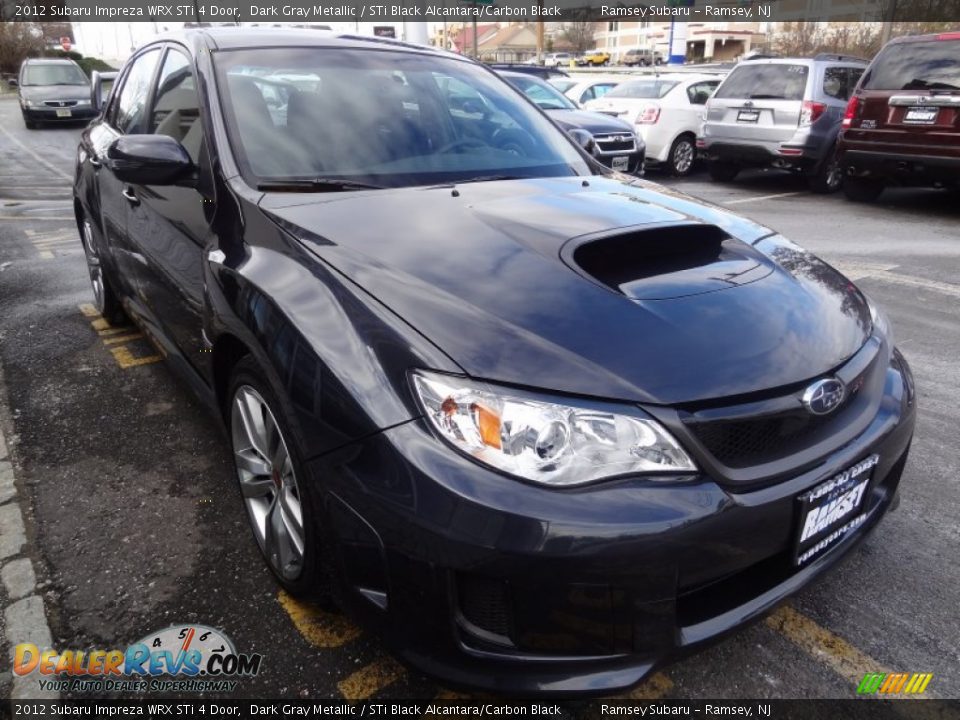 2012 Subaru Impreza WRX STi 4 Door Dark Gray Metallic / STi Black Alcantara/Carbon Black Photo #11