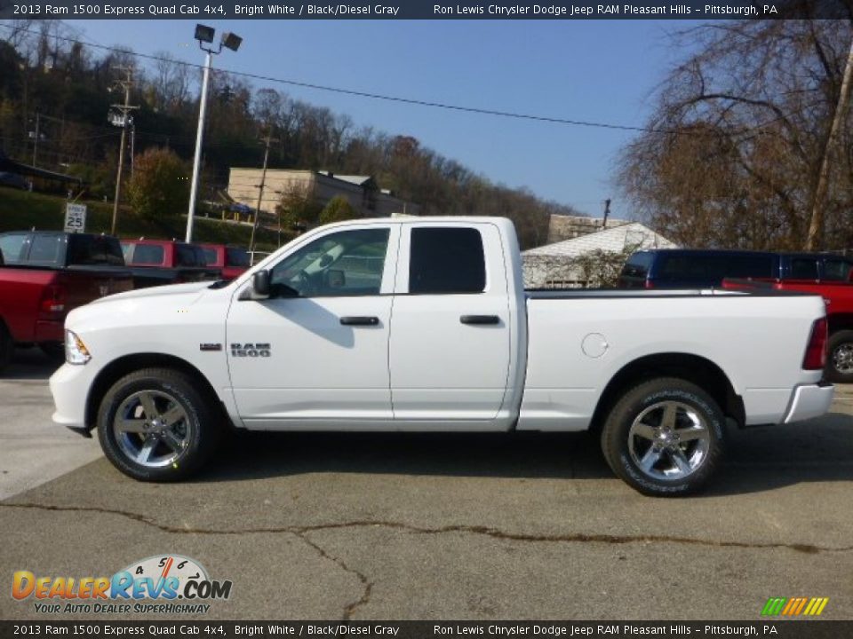 Bright White 2013 Ram 1500 Express Quad Cab 4x4 Photo #2