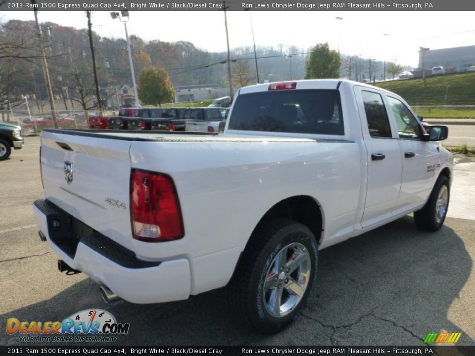 2013 Ram 1500 Express Quad Cab 4x4 Bright White / Black/Diesel Gray Photo #5