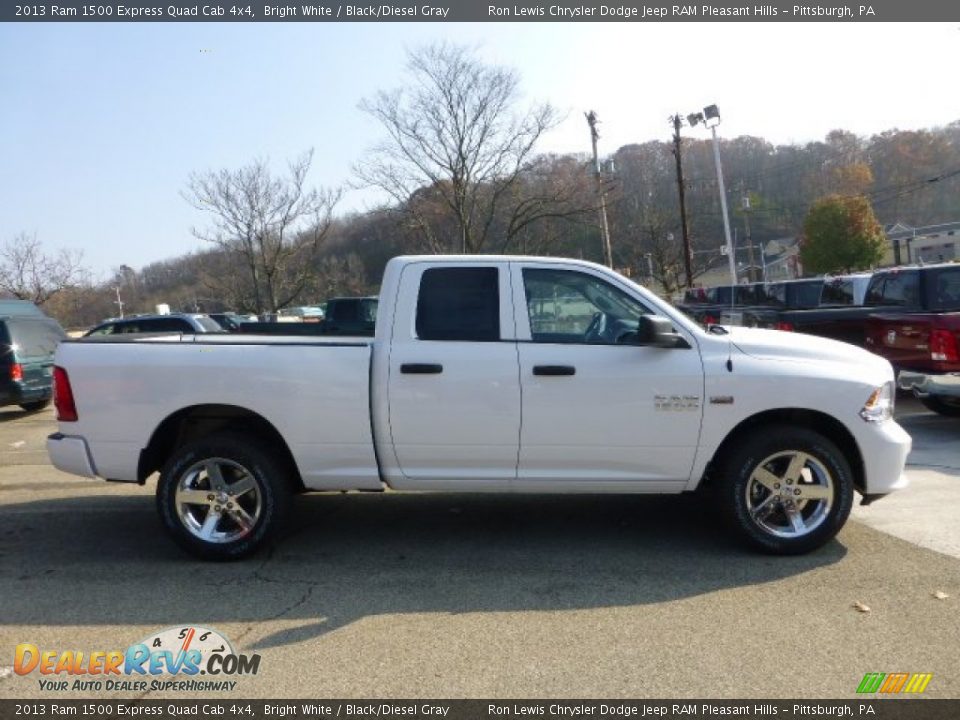 2013 Ram 1500 Express Quad Cab 4x4 Bright White / Black/Diesel Gray Photo #6