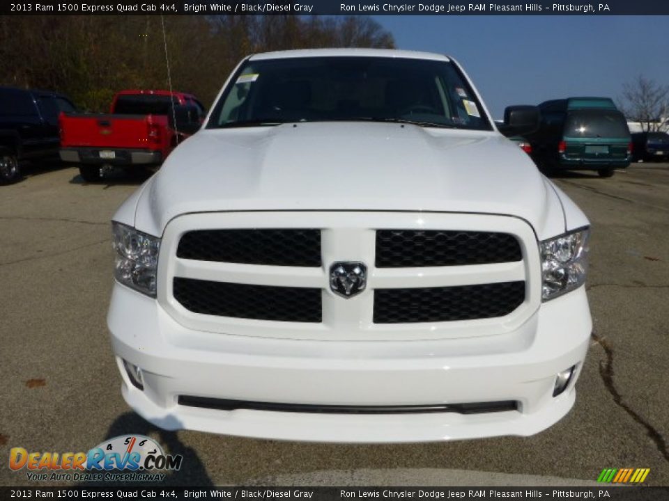 2013 Ram 1500 Express Quad Cab 4x4 Bright White / Black/Diesel Gray Photo #8