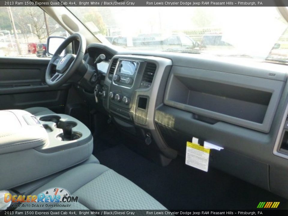 2013 Ram 1500 Express Quad Cab 4x4 Bright White / Black/Diesel Gray Photo #11