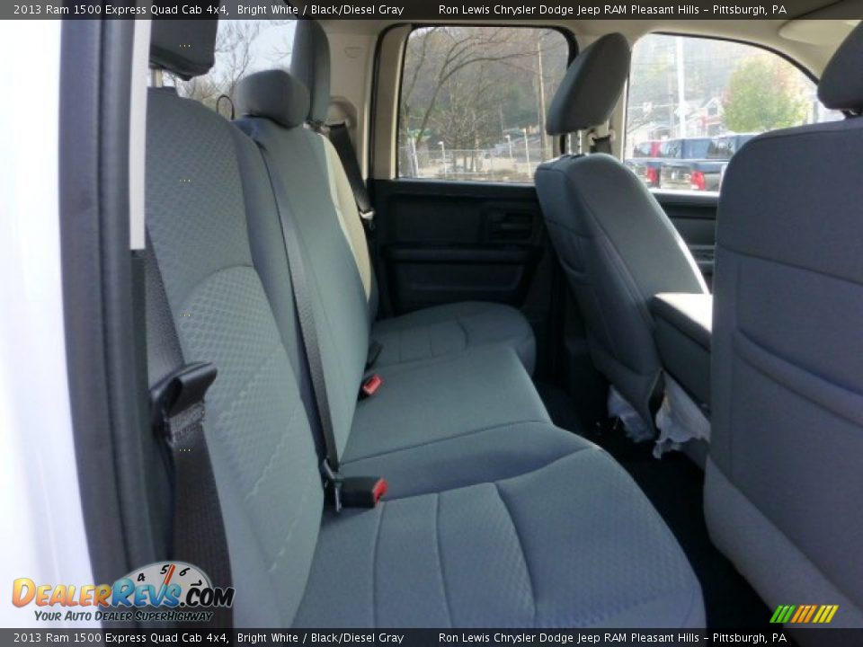 2013 Ram 1500 Express Quad Cab 4x4 Bright White / Black/Diesel Gray Photo #13