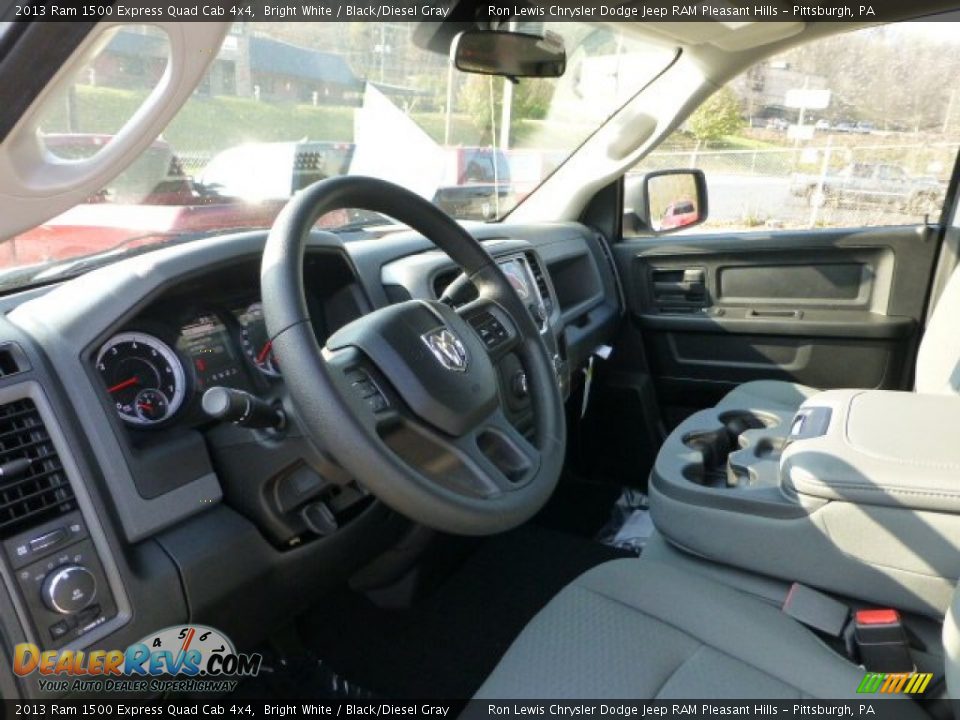 2013 Ram 1500 Express Quad Cab 4x4 Bright White / Black/Diesel Gray Photo #18