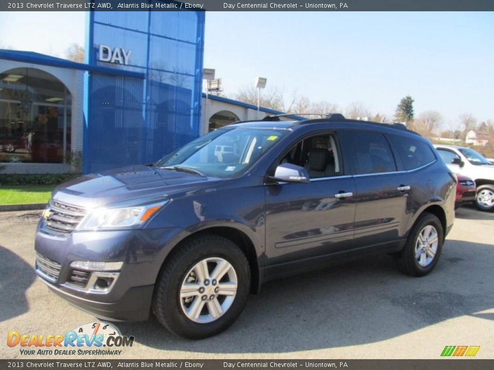 2013 Chevrolet Traverse LTZ AWD Atlantis Blue Metallic / Ebony Photo #1