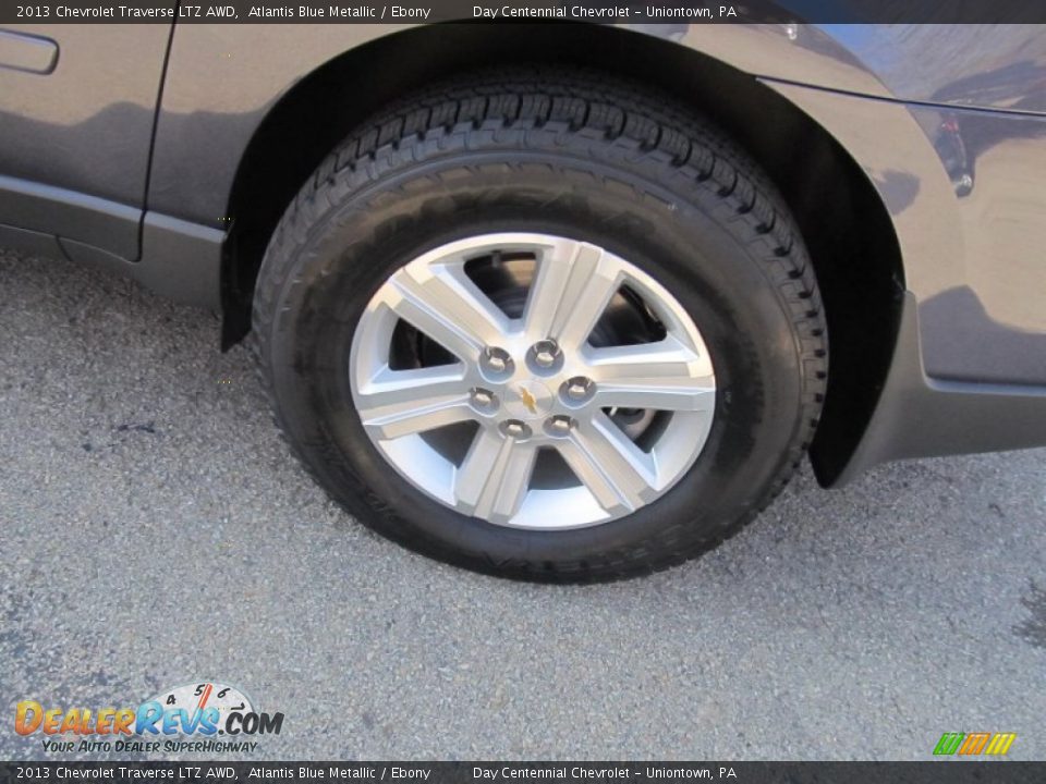 2013 Chevrolet Traverse LTZ AWD Atlantis Blue Metallic / Ebony Photo #3