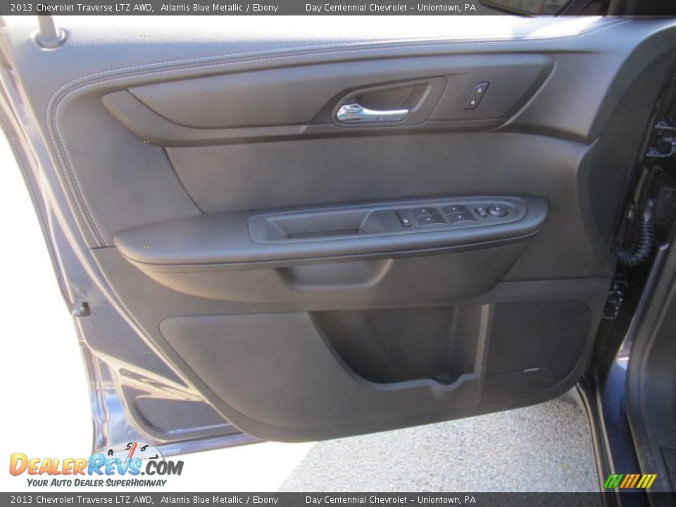 2013 Chevrolet Traverse LTZ AWD Atlantis Blue Metallic / Ebony Photo #9