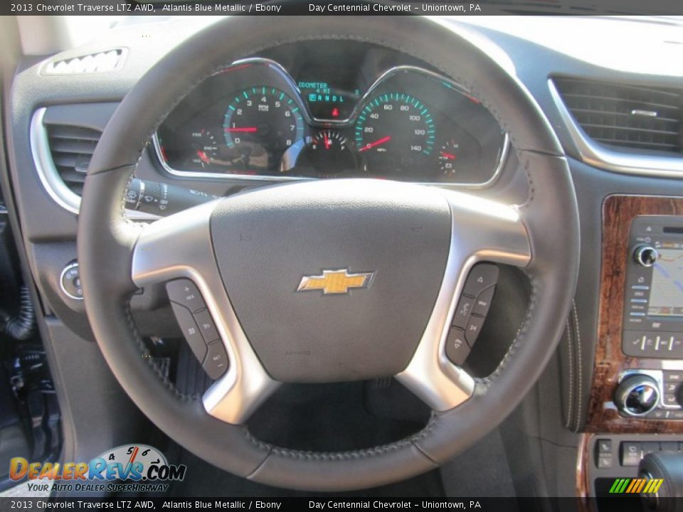 2013 Chevrolet Traverse LTZ AWD Steering Wheel Photo #14