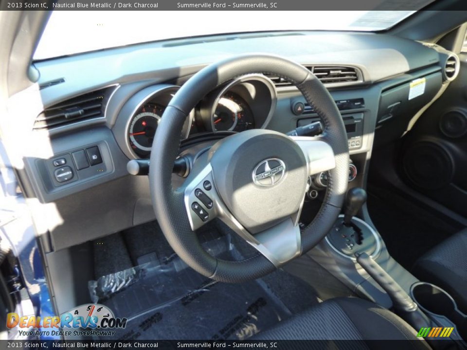 2013 Scion tC Nautical Blue Metallic / Dark Charcoal Photo #3