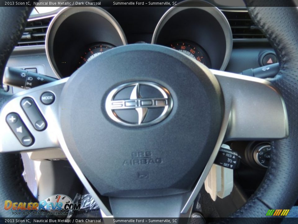 2013 Scion tC Nautical Blue Metallic / Dark Charcoal Photo #14