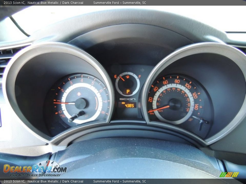 2013 Scion tC Nautical Blue Metallic / Dark Charcoal Photo #15
