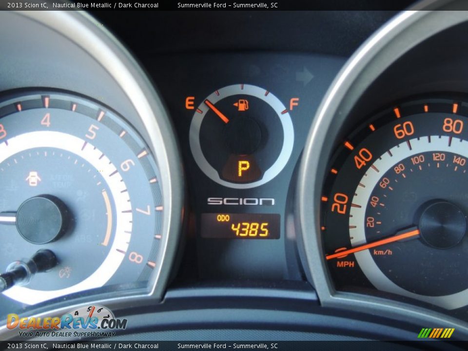 2013 Scion tC Nautical Blue Metallic / Dark Charcoal Photo #16