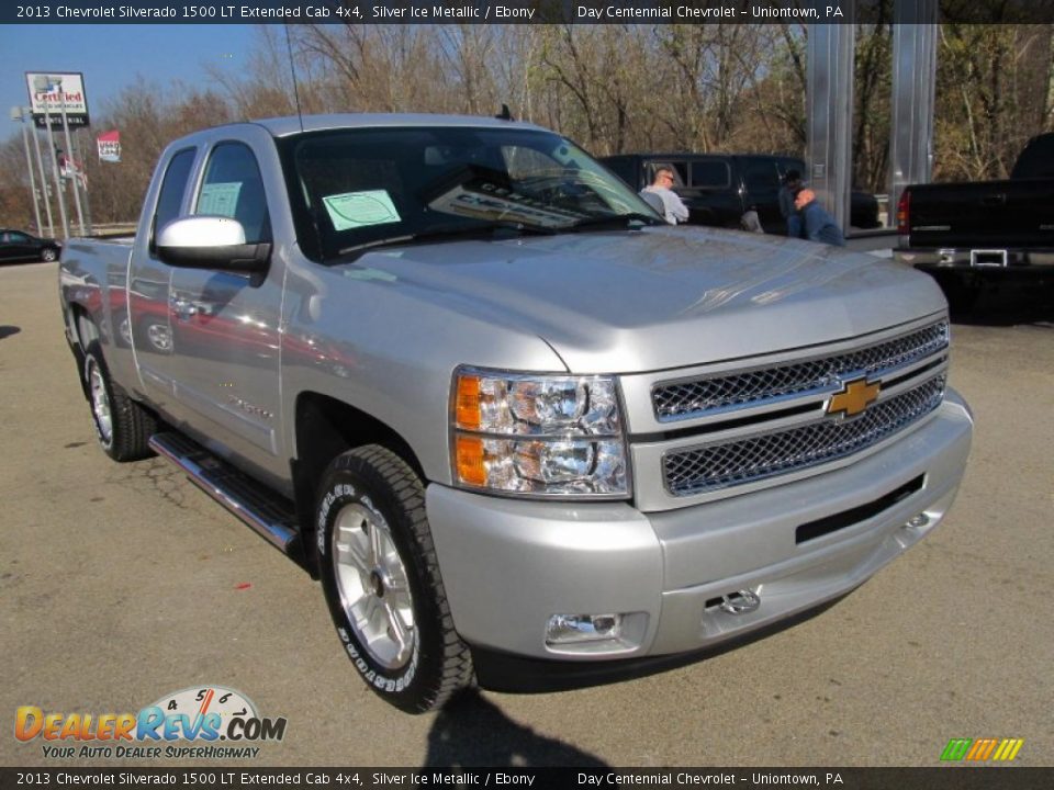 2013 Chevrolet Silverado 1500 LT Extended Cab 4x4 Silver Ice Metallic / Ebony Photo #10