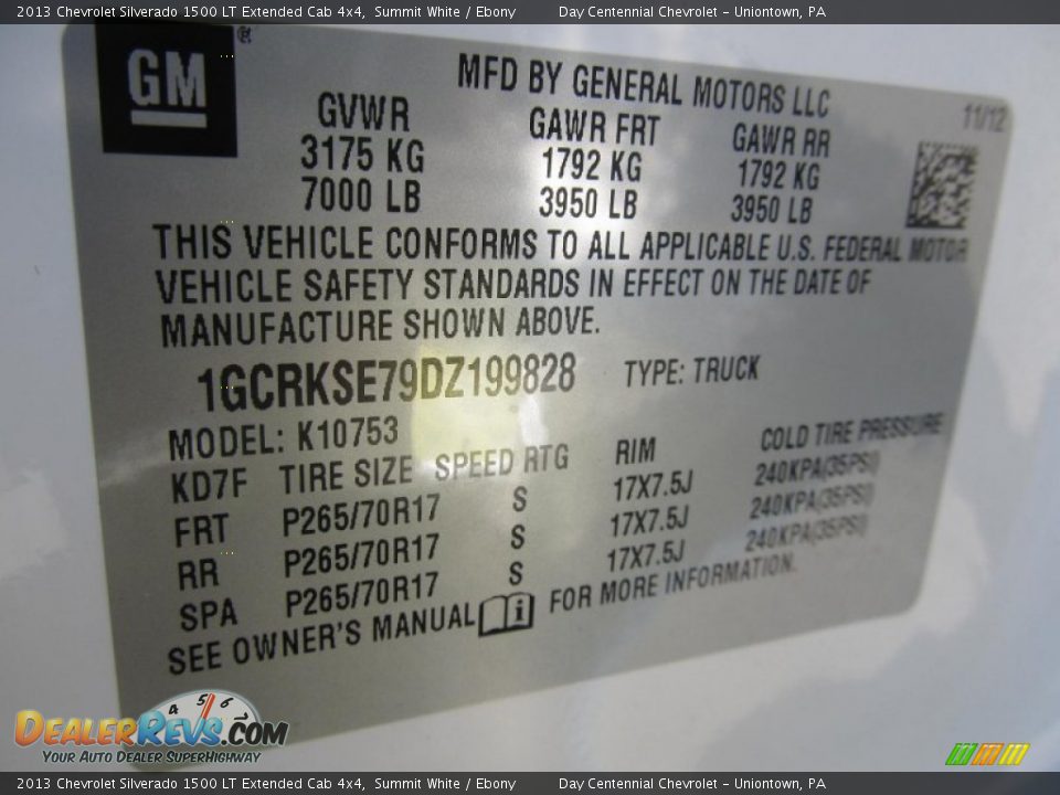 2013 Chevrolet Silverado 1500 LT Extended Cab 4x4 Summit White / Ebony Photo #19