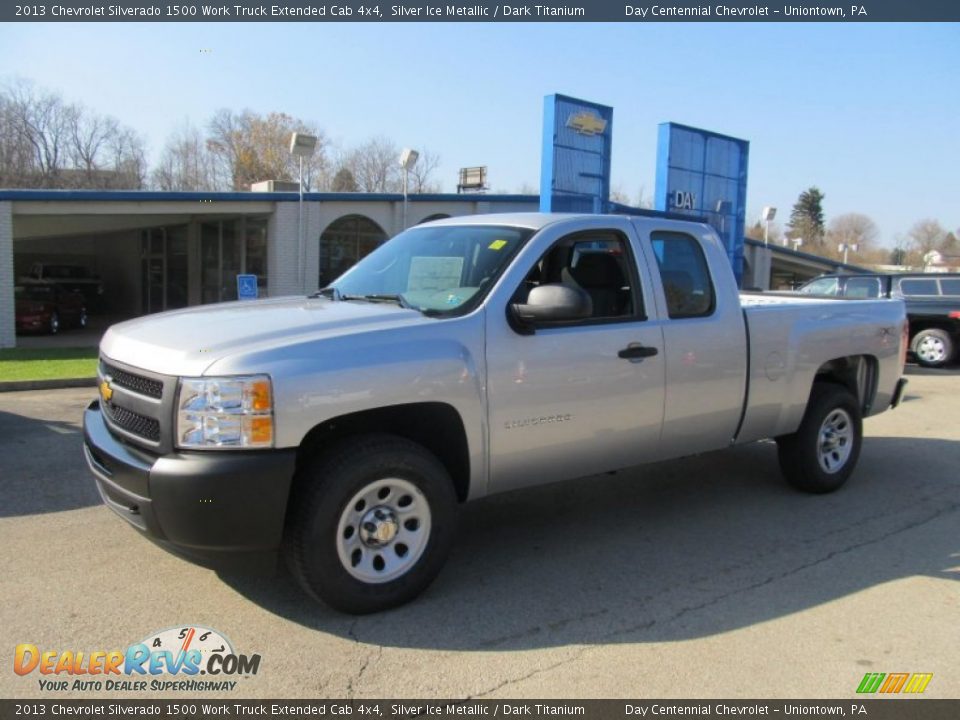 2013 Chevrolet Silverado 1500 Work Truck Extended Cab 4x4 Silver Ice Metallic / Dark Titanium Photo #1