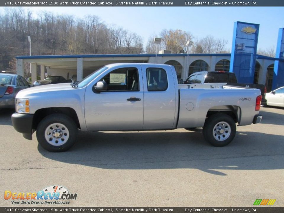 2013 Chevrolet Silverado 1500 Work Truck Extended Cab 4x4 Silver Ice Metallic / Dark Titanium Photo #2