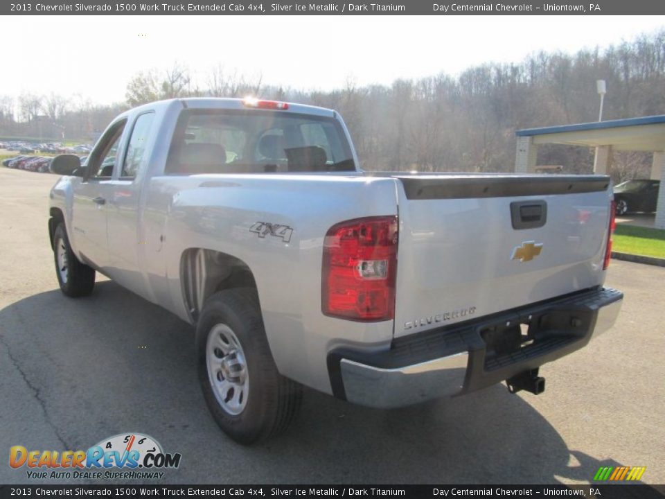 2013 Chevrolet Silverado 1500 Work Truck Extended Cab 4x4 Silver Ice Metallic / Dark Titanium Photo #4