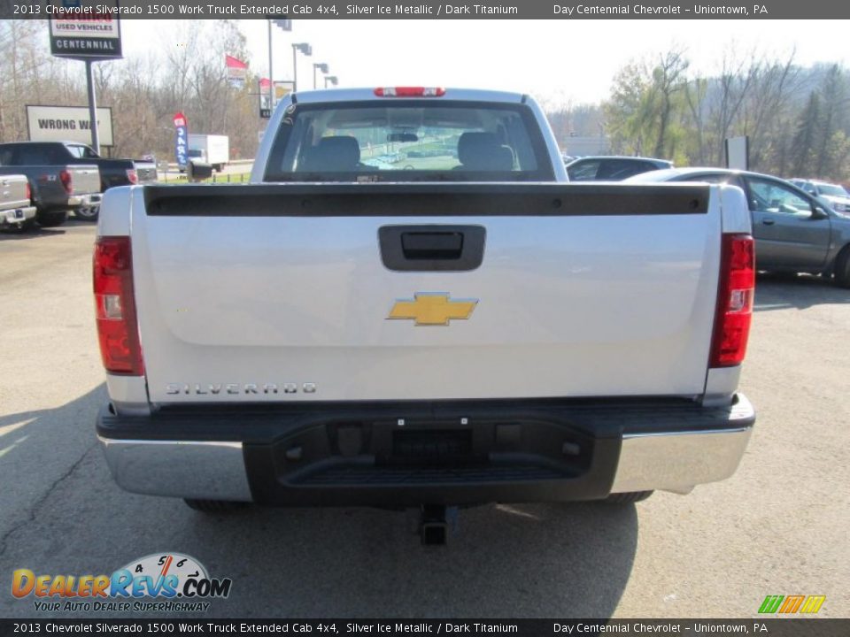 2013 Chevrolet Silverado 1500 Work Truck Extended Cab 4x4 Silver Ice Metallic / Dark Titanium Photo #5