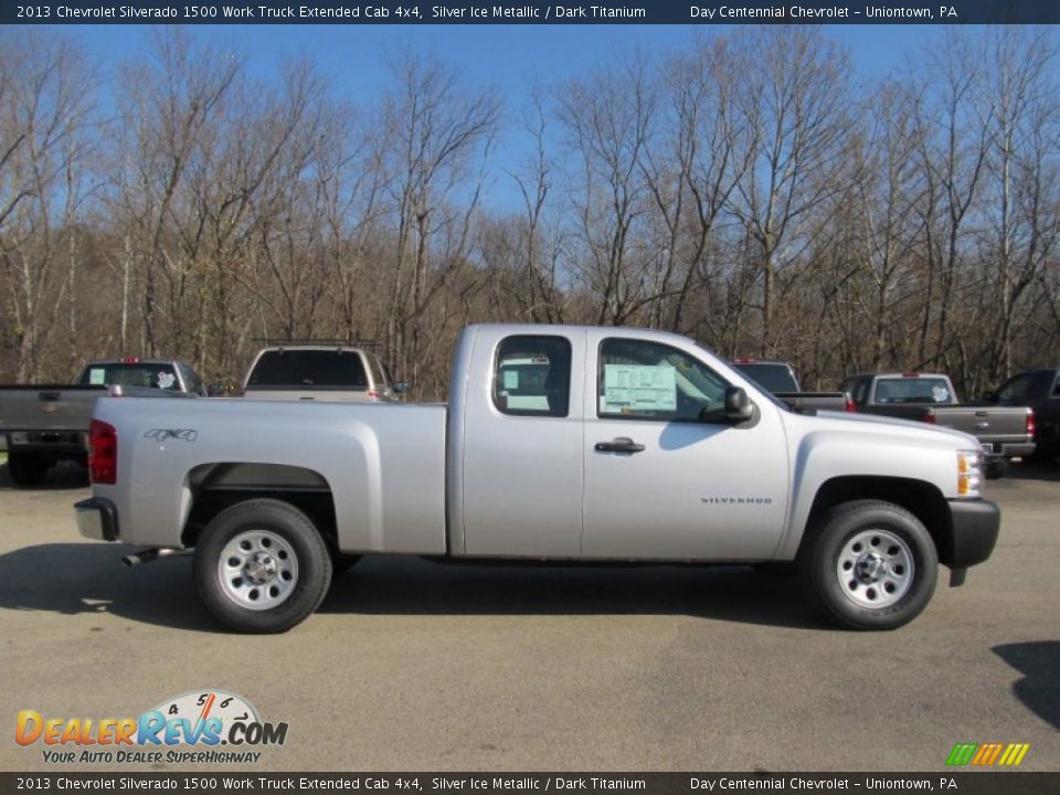 Silver Ice Metallic 2013 Chevrolet Silverado 1500 Work Truck Extended Cab 4x4 Photo #7