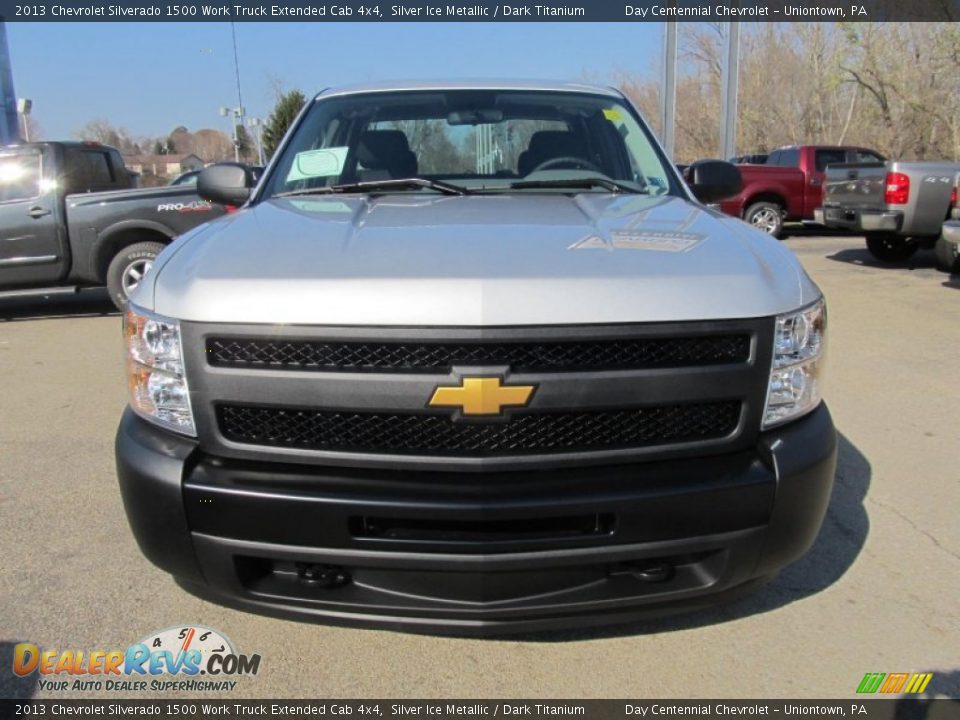 2013 Chevrolet Silverado 1500 Work Truck Extended Cab 4x4 Silver Ice Metallic / Dark Titanium Photo #10