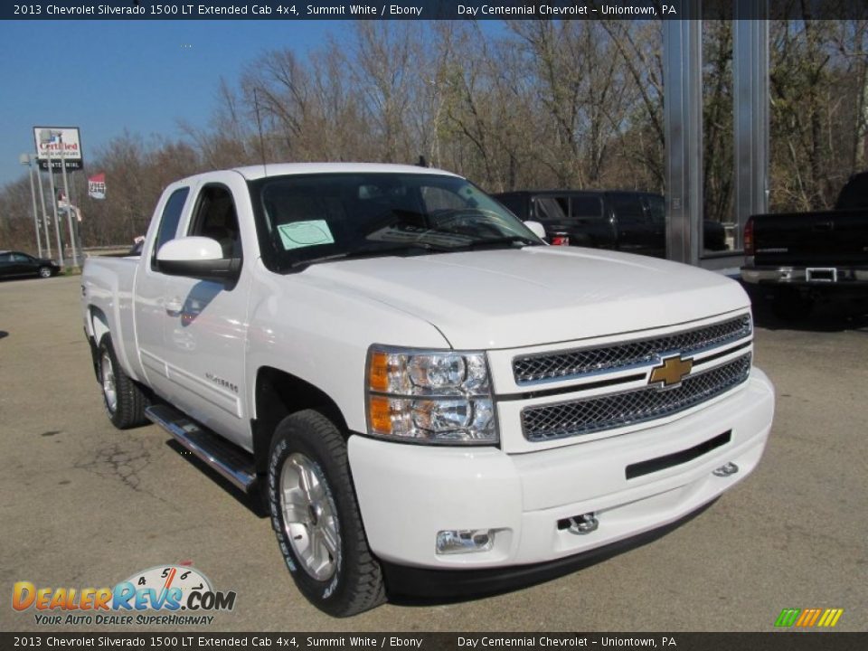 2013 Chevrolet Silverado 1500 LT Extended Cab 4x4 Summit White / Ebony Photo #10