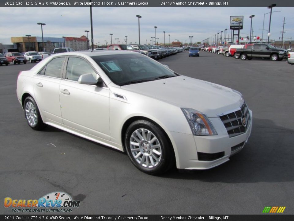 2011 Cadillac CTS 4 3.0 AWD Sedan White Diamond Tricoat / Cashmere/Cocoa Photo #1