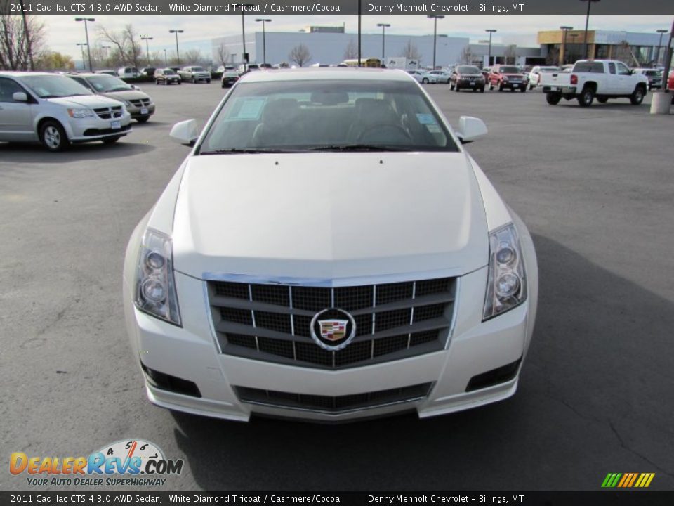 2011 Cadillac CTS 4 3.0 AWD Sedan White Diamond Tricoat / Cashmere/Cocoa Photo #2