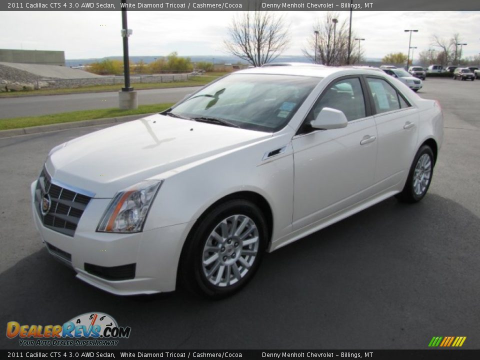 2011 Cadillac CTS 4 3.0 AWD Sedan White Diamond Tricoat / Cashmere/Cocoa Photo #3