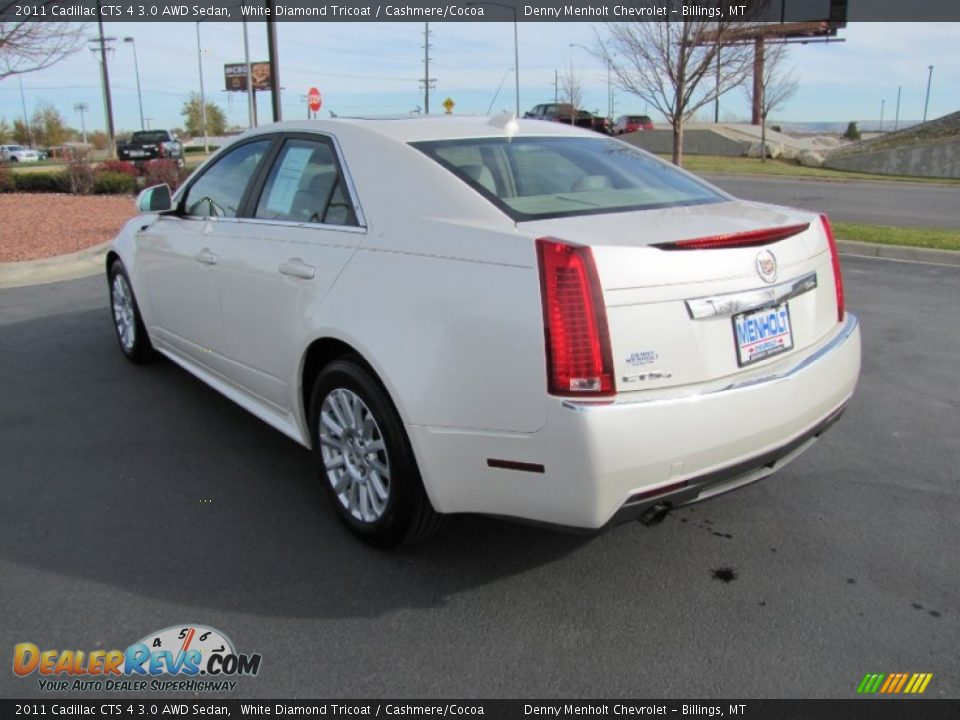 2011 Cadillac CTS 4 3.0 AWD Sedan White Diamond Tricoat / Cashmere/Cocoa Photo #5