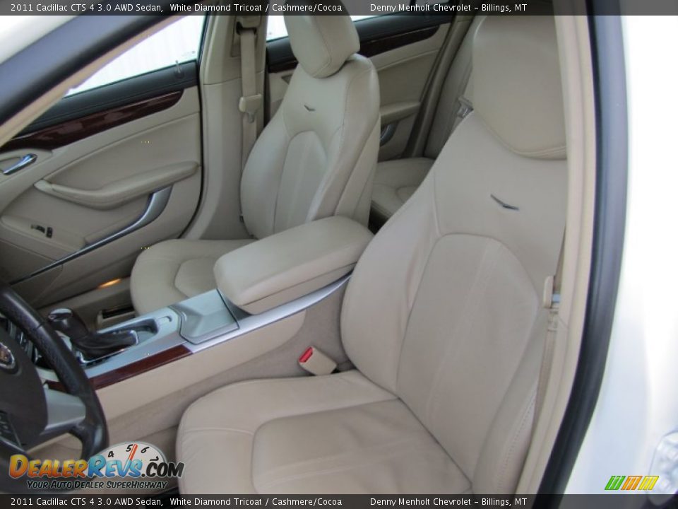 2011 Cadillac CTS 4 3.0 AWD Sedan White Diamond Tricoat / Cashmere/Cocoa Photo #15