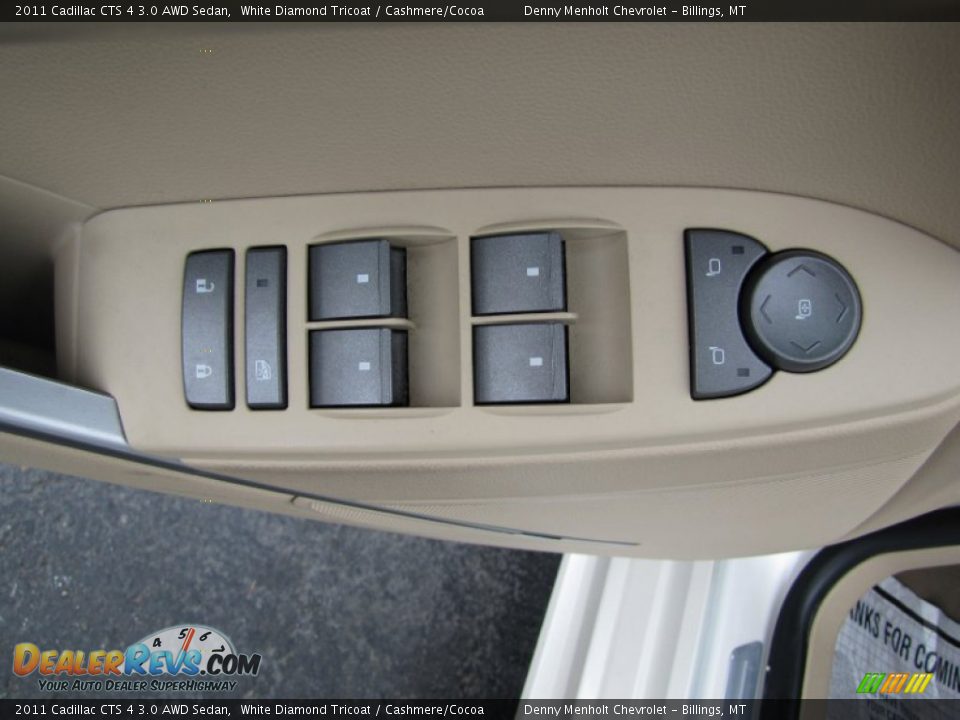 2011 Cadillac CTS 4 3.0 AWD Sedan White Diamond Tricoat / Cashmere/Cocoa Photo #16