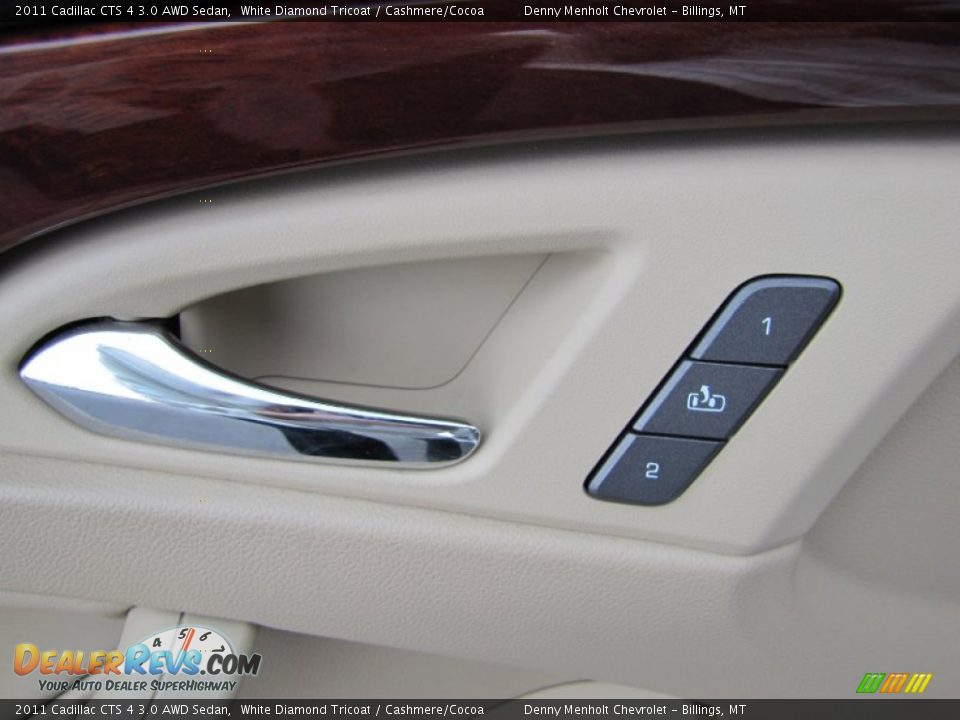 2011 Cadillac CTS 4 3.0 AWD Sedan White Diamond Tricoat / Cashmere/Cocoa Photo #17