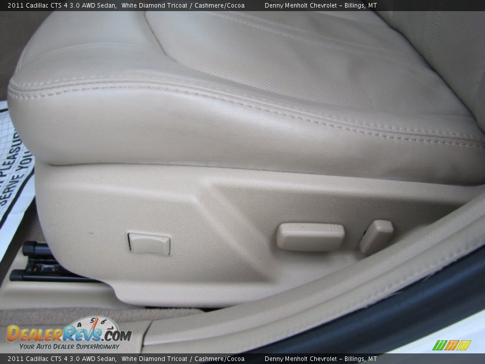 2011 Cadillac CTS 4 3.0 AWD Sedan White Diamond Tricoat / Cashmere/Cocoa Photo #18