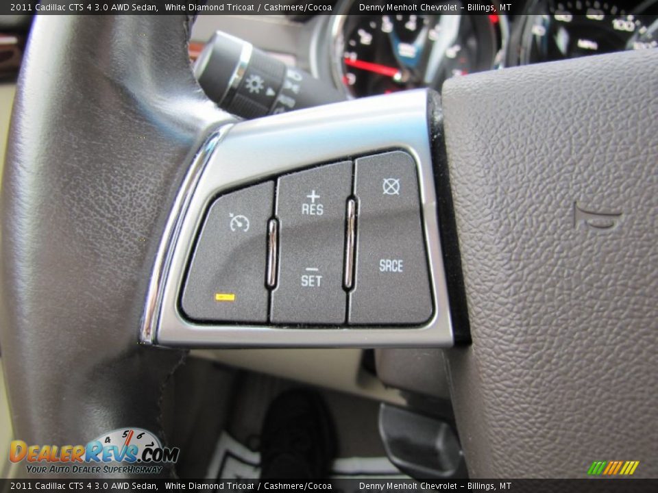 2011 Cadillac CTS 4 3.0 AWD Sedan White Diamond Tricoat / Cashmere/Cocoa Photo #20