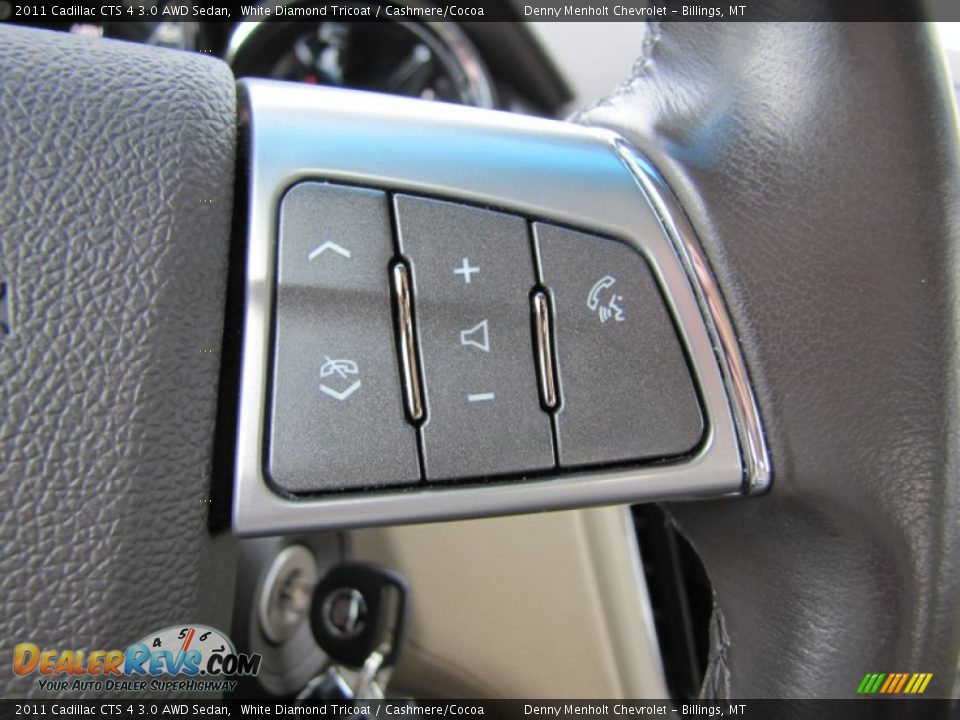 2011 Cadillac CTS 4 3.0 AWD Sedan White Diamond Tricoat / Cashmere/Cocoa Photo #21