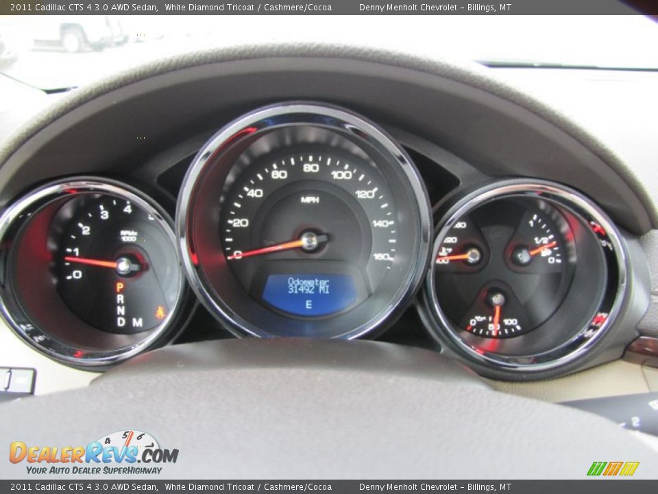 2011 Cadillac CTS 4 3.0 AWD Sedan White Diamond Tricoat / Cashmere/Cocoa Photo #22