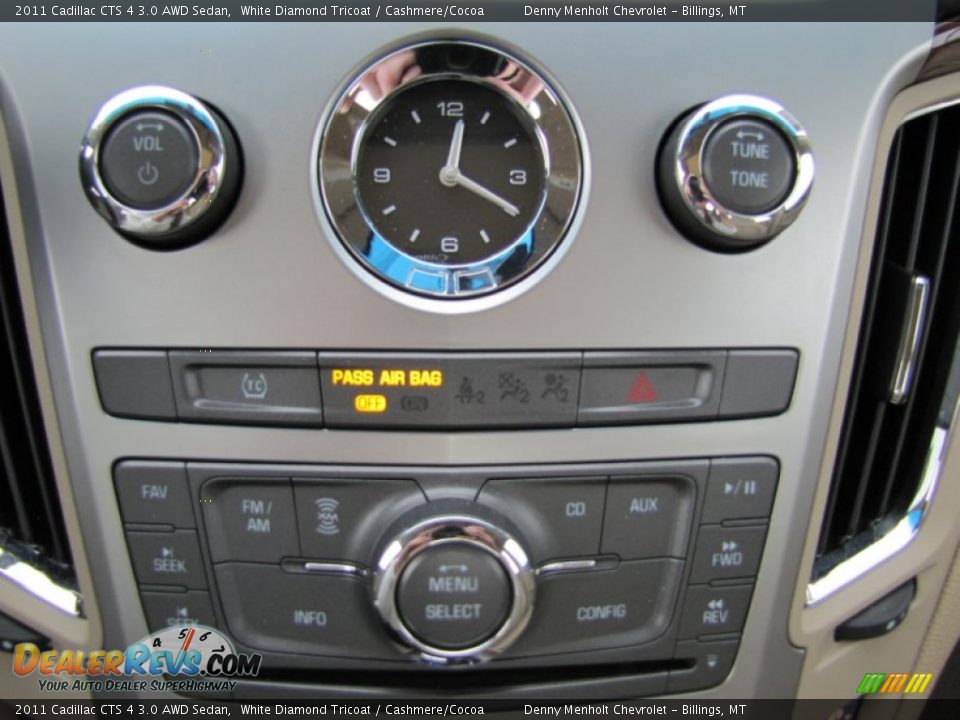 2011 Cadillac CTS 4 3.0 AWD Sedan White Diamond Tricoat / Cashmere/Cocoa Photo #24